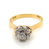 18CT YELLOW & WHITE GOLD DIAMOND DRESS RING VALUED @ $2200