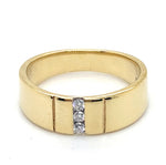 10CT YELLOW GOLD DIAMONDS CHANNEL SET IN THICKENED TOP DRESS RING