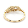 9CT YELLOW GOLD DIAMONDS SET IN CROSS OVER WAVE DRESS RING