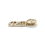 9ct YELLOW GOLD PATTERNED PENDANT