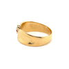 18CT YELLOW GOLD THICKENED TOP DIAMOND & RUBY DRESS RING VALUED @ $2299