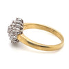 9CT YELLOW & WHITE GOLD THICKENED TOP DIAMOND DRESS RING VALUED @ $1899