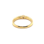 18CT YELLOW GOLD THICKENED TOP SEMI BEZEL SET DIAMOND DRESS RING VALUED @ $1899