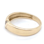 10CT YELLOW GOLD MENS DIAMOND DRESS RING