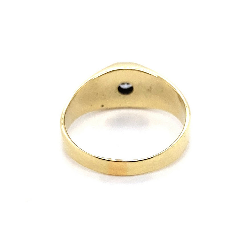 14CT YELLOW GOLD THICKENED TOP DIAMOND DRESS RING VALUED @ $2899