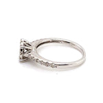 14CT WHITE GOLD THICKENED TOP DIAMOND DRESS RING VALUED @ $1799