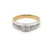 10CT YELLOW & WHITE GOLD DIAMOND DRESS RING VALUED @ $1699