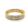 9CT YELLOW GOLD CHANNEL SET DIAMOND DRESS RING VALUED @ $1999