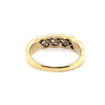 9CT YELLOW GOLD ROPE PATTERN DIAMOND DRESS RING VALUED @ $1499