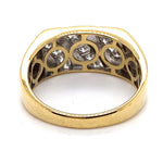 9CT YELLOW GOLD CHANNEL SET DIAMOND MENS DRESS RING VALUED @ $2199