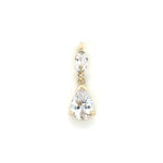 9ct YELLOW GOLD CUBIC ZIRCONIA SET PENDANT