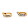 18CT YELLOW GOLD HUGGIE STYLE DIAMOND EARRINGS VALUED @ $2299