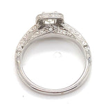 14CT WHITE GOLD FLOW UP STYLE DIAMOND DRESS RING VALUED @ $2799