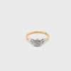 18CT YELLOW GOLD & PALLADIUM ANTIQUE STYLE DIAMOND DRESS RING VALUED @ $1999