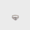 18CT WHITE GOLD ROUND FLOW UP STYLE DIAMOND DRESS RING VALUED @ $5499