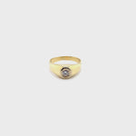 14CT YELLOW GOLD THICKENED TOP DIAMOND DRESS RING VALUED @ $2899