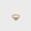 9CT YELLOW & WHITE GOLD THICKENED TOP STYLE DIAMOND DRESS RING VALUED @ $2499