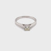 18CT WHITE GOLD POINTED SHOULDER DIAMOND DRESS RING VALUED @ $2899