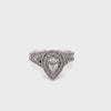 14CT WHITE GOLD SPLIT SHOULDER DIAMOND BRIDAL SET VALUED @ $4699