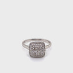 9CT WHITE GOLD FLOW UP STYLE DIAMOND DRESS RING VALUED @ $2499