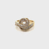 10CT YELLOW GOLD SWIRL PATTERN DIAMOND DRESS RING VALUED @ $3899