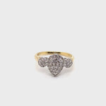 9CT YELLOW & WHITE GOLD DIAMOND DRESS RING VALUED @ $1999