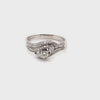 18CT WHITE GOLD WRAP AROUND STYLE DIAMOND BRIDAL SET VALUED @ $3299