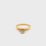 18CT YELLOW GOLD WRAP AROUND STYLE DIAMOND DRESS RING VALUED @ $2450