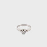 18CT WHITE GOLD FORMED UP STYLE DIAMOND DRESS RING VALUED @ $1799