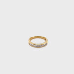 18CT YELLOW GOLD CHANNEL SET DIAMOND DRESS RING VALUED @ $3399