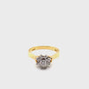 18CT YELLOW & WHITE GOLD DIAMOND DRESS RING VALUED @ $2200