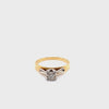 18CT YELLOW & WHITE GOLD FLOW UP STYLE DIAMOND DRESS RING VALUED @ $1499