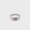 9CT WHITE GOLD THICKENED TOP STYLE DIAMOND DRESS RING VALUED @ $2199