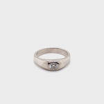 9CT WHITE GOLD THICKENED TOP STYLE DIAMOND DRESS RING VALUED @ $2199