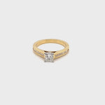 18CT YELLOW & WHITE GOLD FLOW UP STYLE DIAMOND DRESS RING VALUED @ $4499