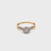 10CT YELLOW & WHITE GOLD FLOW UP STYLE DIAMOND DRESS RING VALUED @ $1699