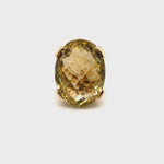 9CT YELLOW GOLD LARGE CITRINE DRESS RING VALED @ $4499