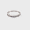 14CT WHITE GOLD CURVED THICKENED TOP DIAMOND DRESS RING VALUED @ $1599