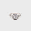 18CT WHITE GOLD DIAMONDS SET IN RAISED SETTING DRESS RING VALUED @ $6099