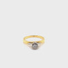 18CT YELLOW GOLD & PALLADIUM DIAMOND DRESS RING VALUED @ $1399