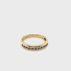 9CT YELLOW GOLD THICKENED TOP CHANNEL SET DIAMOND DRESS RING VALUED @ $1399