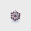 14CT WHITE GOLD RUBY & DIAMOND DRESS RING VALUED @ $7999