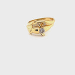 18CT YELLOW GOLD DOLPHIN BRIDAL SET WITH DIAMONDS VALUED @ $4899