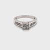 14ct WHITE GOLD THICKENED TOP DIAMOND DRESS RING VALUED @ $2299