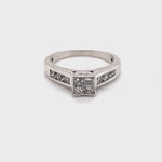 14ct WHITE GOLD THICKENED TOP DIAMOND DRESS RING VALUED @ $2299