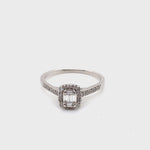 9CT WHITE GOLD FLOW UP STYLE DIAMOND DRESS RING VALUED @ $1800