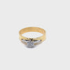 18CT YELLOW & WHITE GOLD FLOW UP STYLE DIAMOND DRESS RING VALUED @ $2599