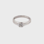 18CT WHITE GOLD SOLITAIRE DIAMOND DRESS RING VALUED @ $2199