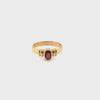 18CT YELLOW GOLD THICKENED TOP RUBY & DIAMOND DRESS RING VALUED @ $4899