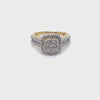 9CT YELLOW GOLD FLOW UP STYLE DIAMOND DRESS RING VALUED @ $1899